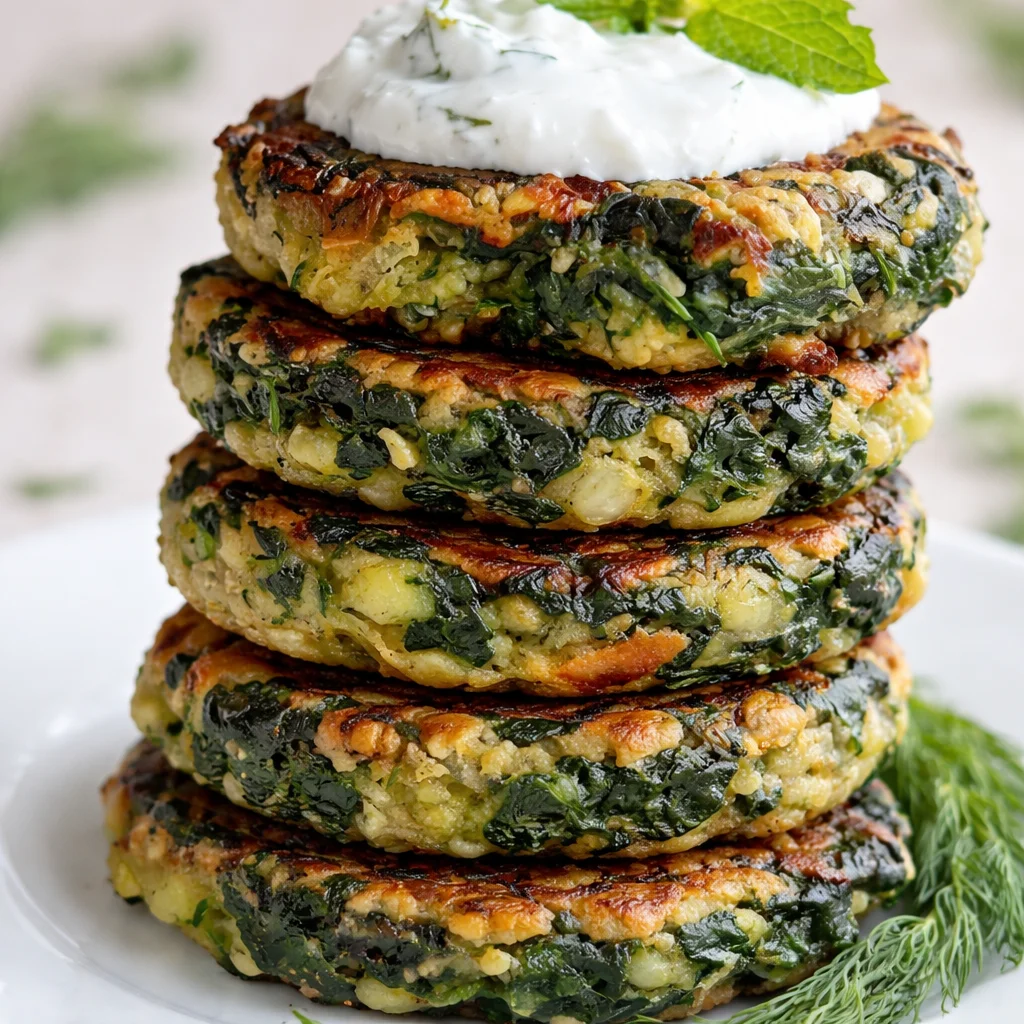 Crispy spinach zucchini feta bites served as a healthy appetizer.