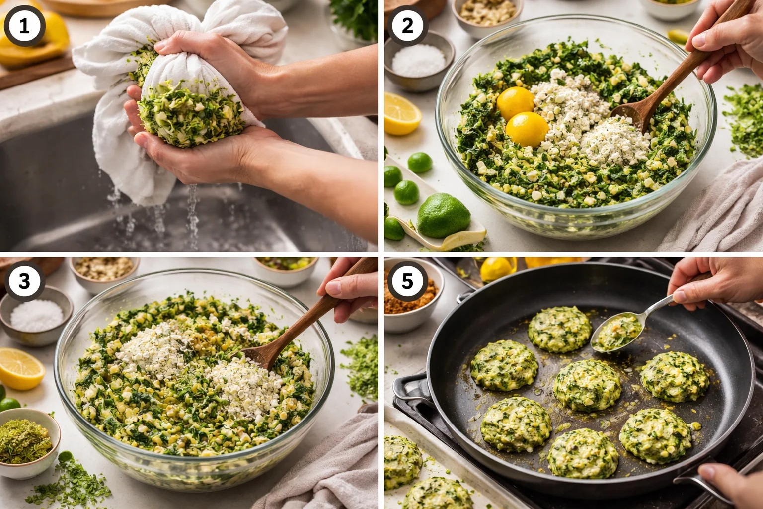 spinach zucchini feta bites