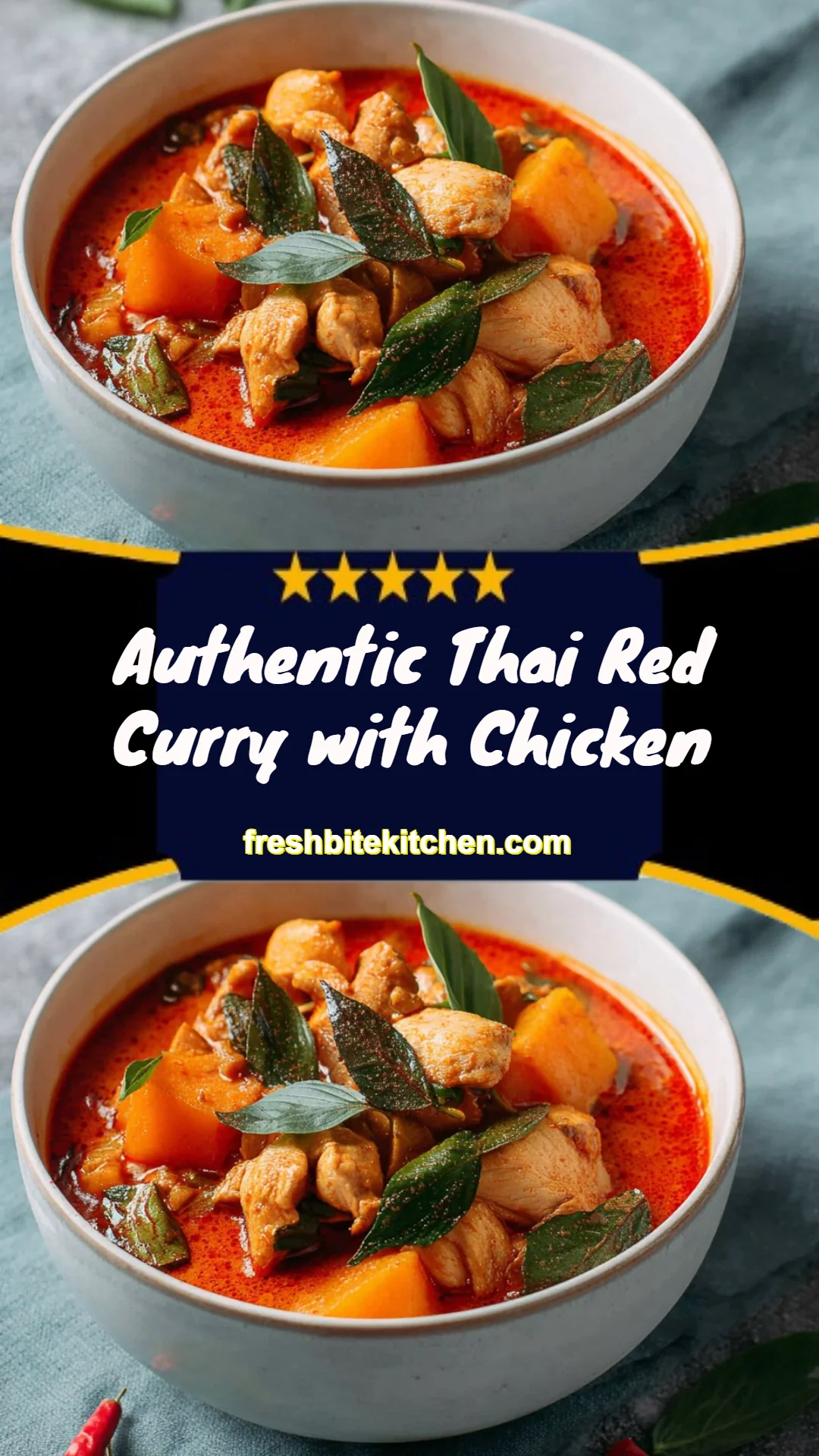 Authentic Thai Red Curry with Chicken