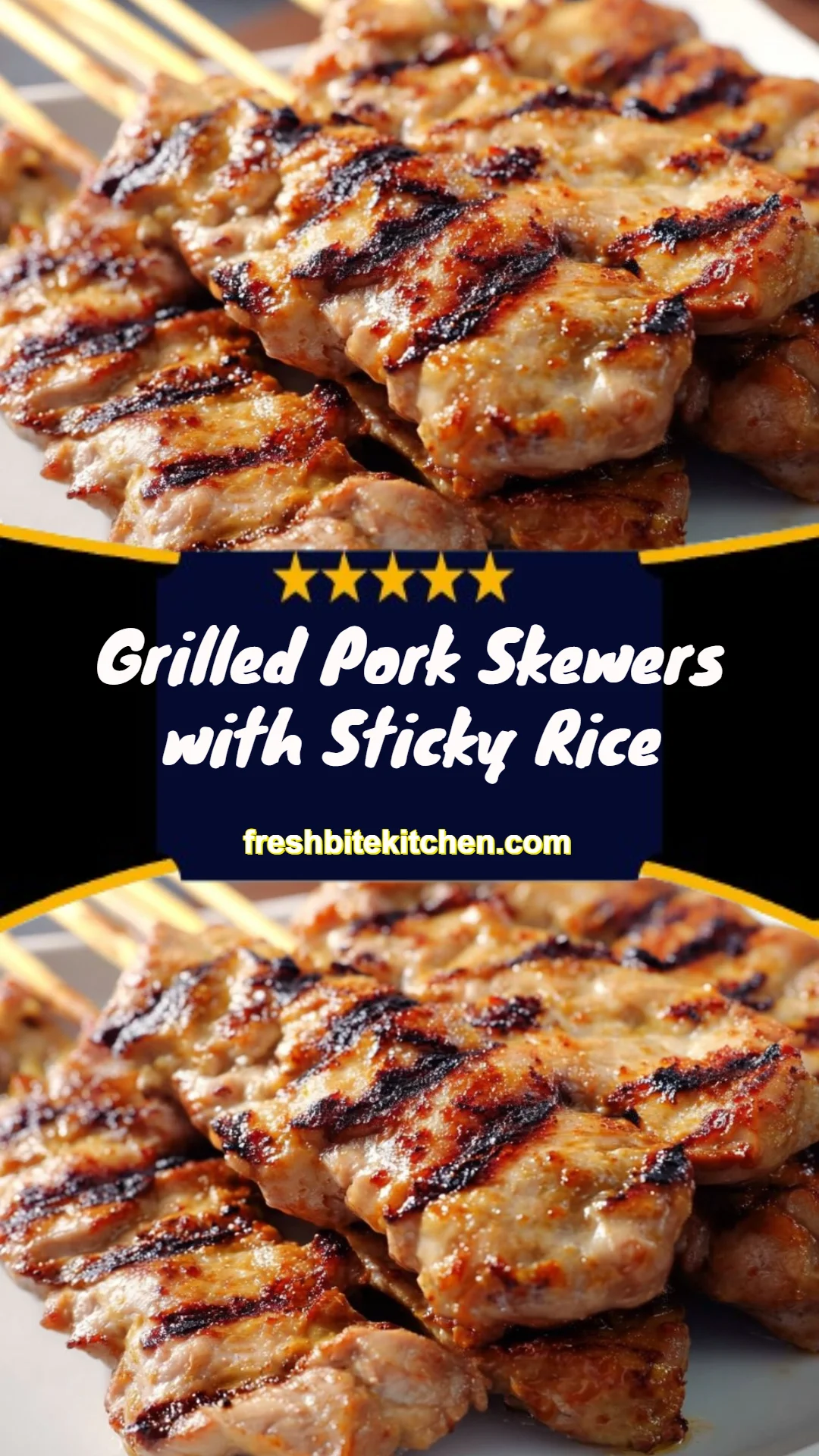 Grilled Pork Skewers with Sticky Rice