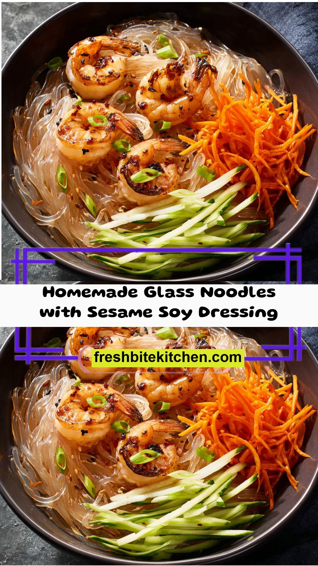 Homemade Glass Noodles with Sesame Soy Dressing