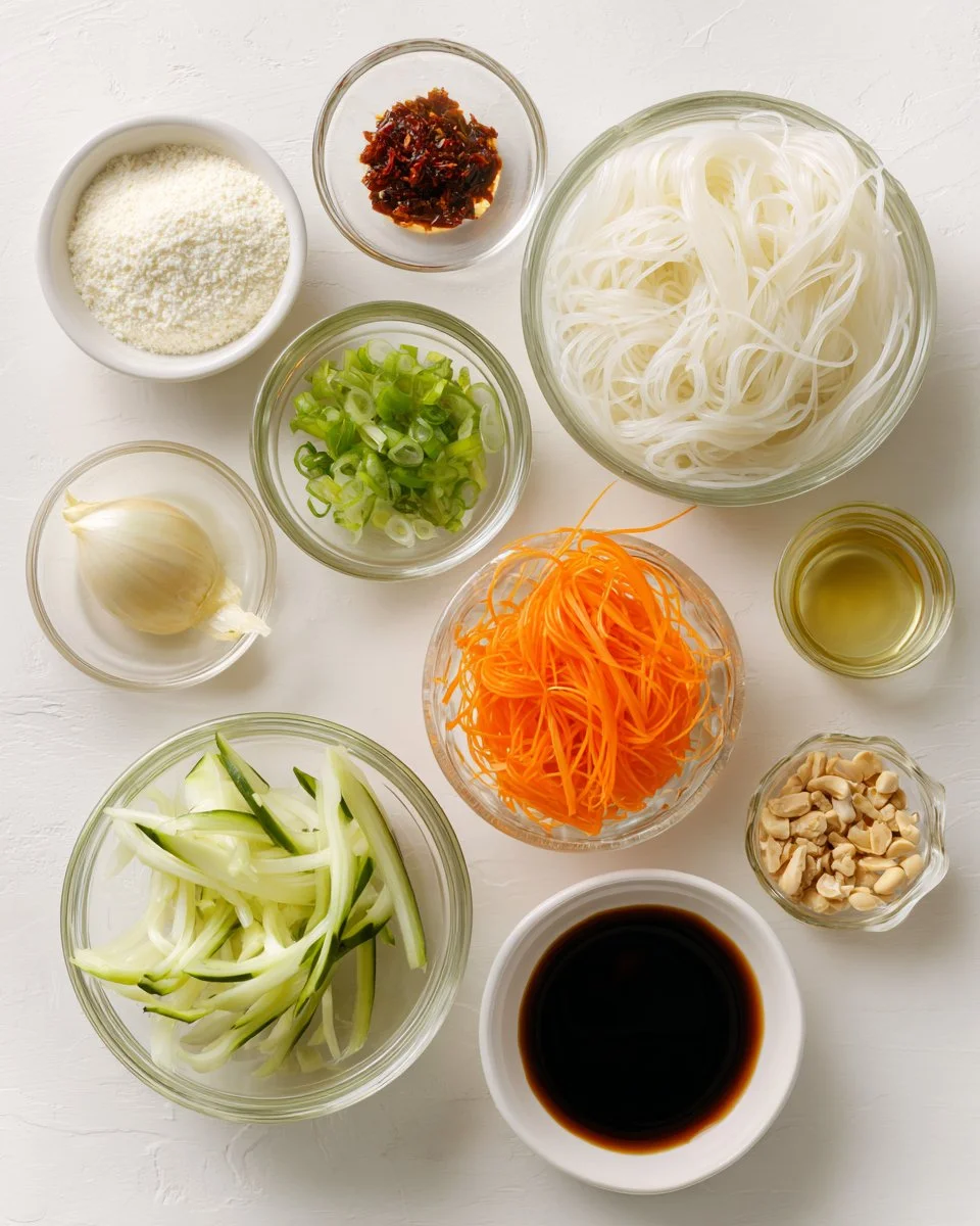 Homemade Glass Noodles with Sesame Soy Dressing