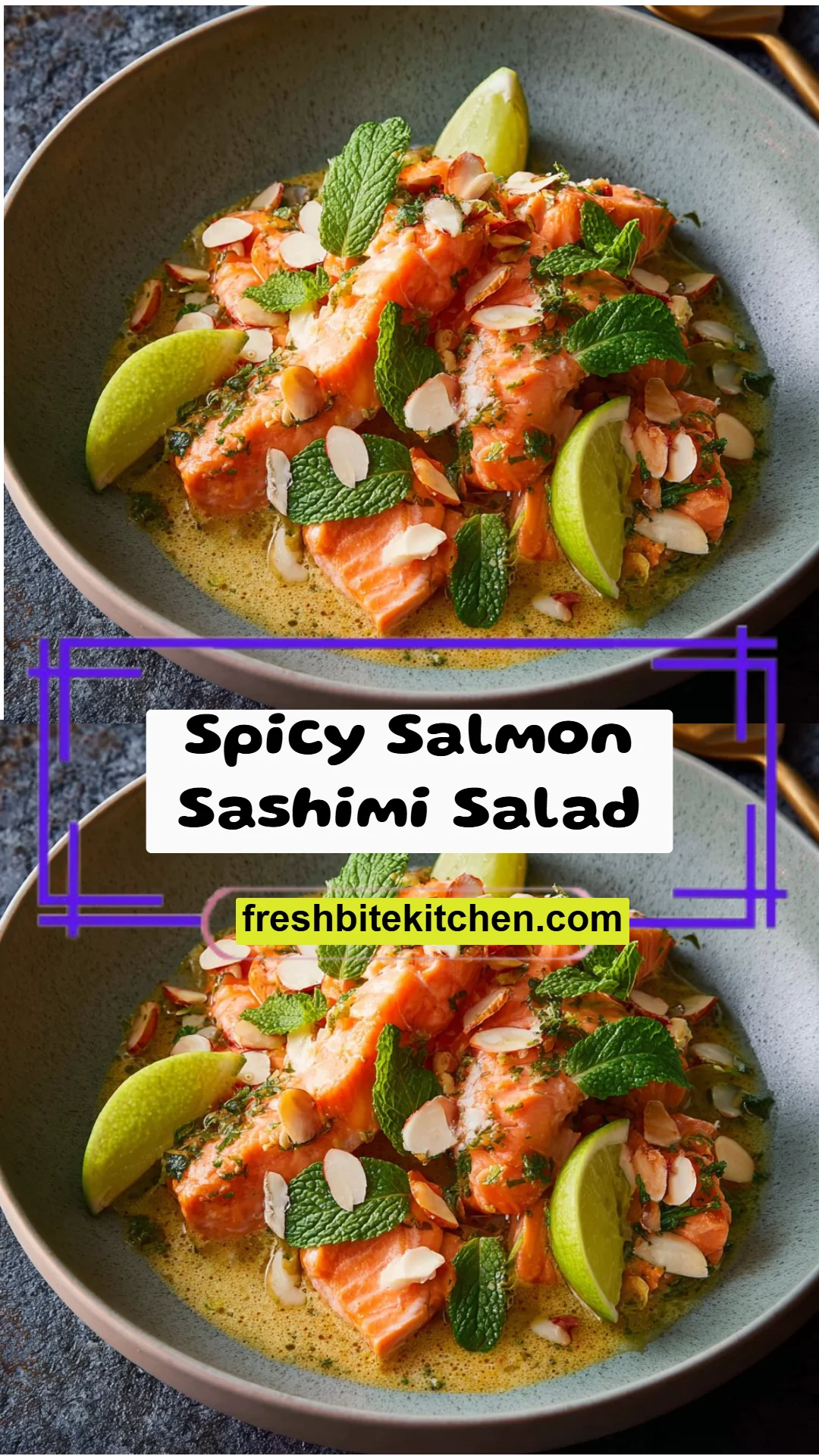 Spicy Salmon Sashimi Salad