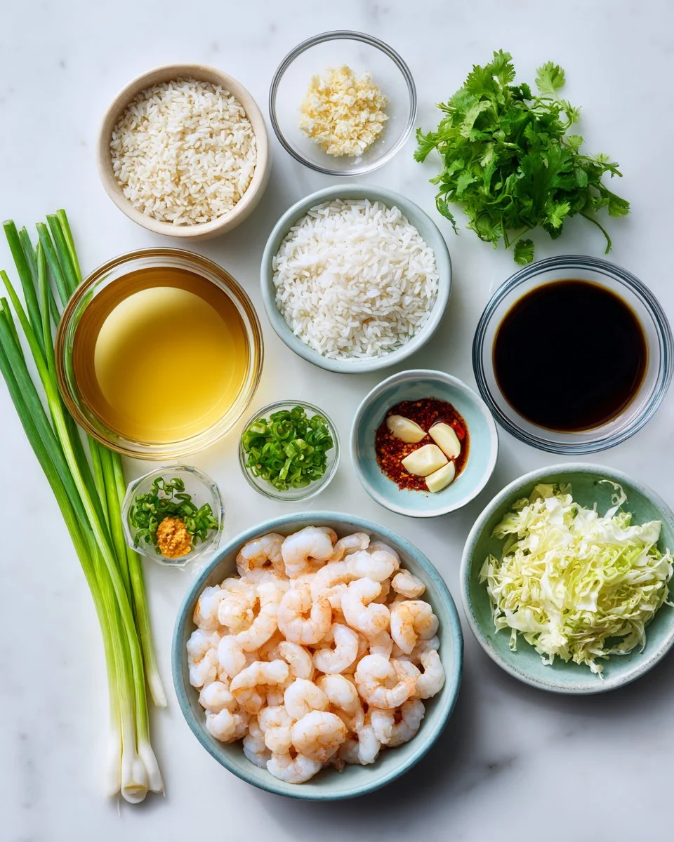 Thai Breakfast Rice Soup with Shrimp (Khao Tom Goong)