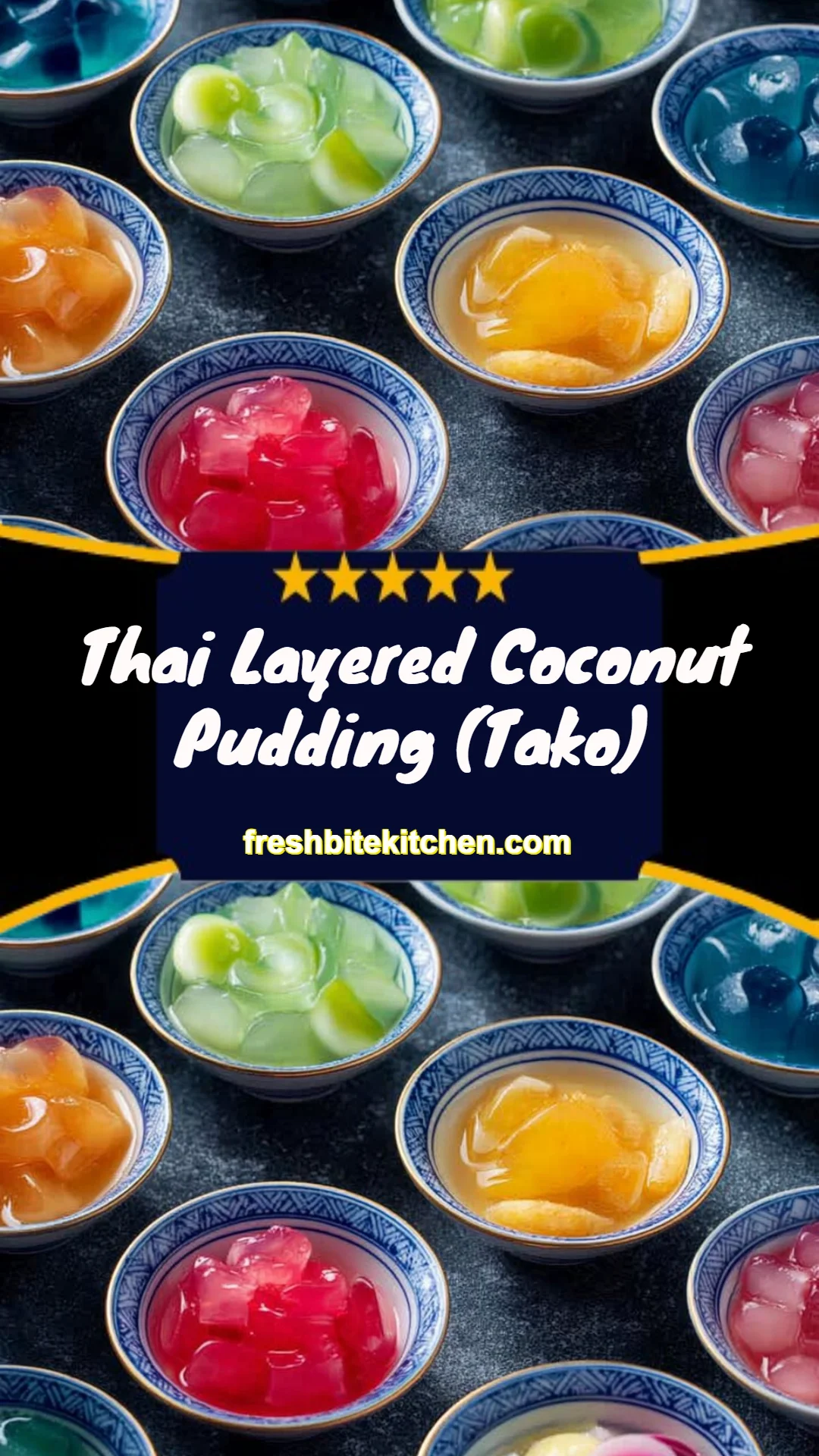 Thai Layered Coconut Pudding (Tako)