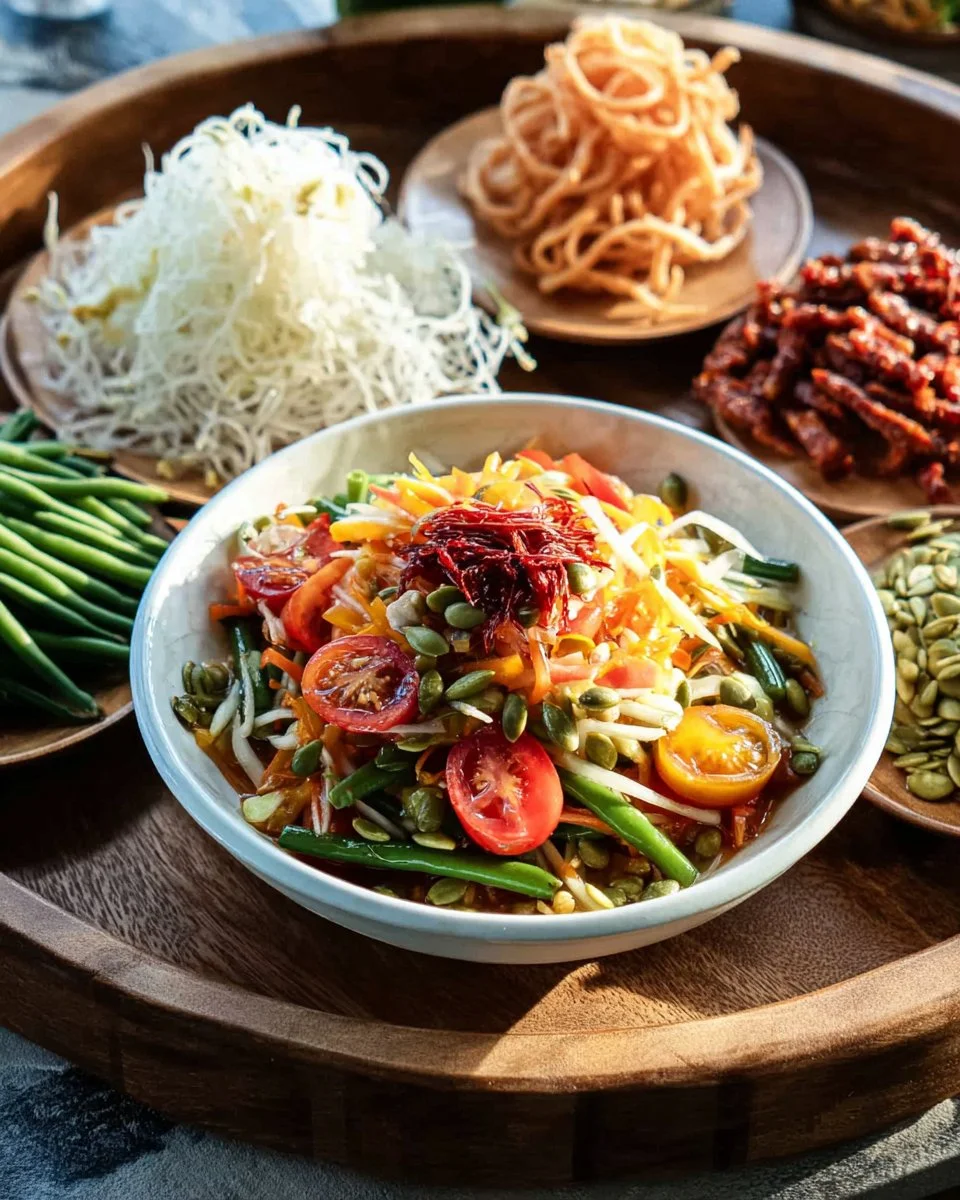 Umami Thai Green Papaya Salad (Fermented Fish Sauce Som Tum)