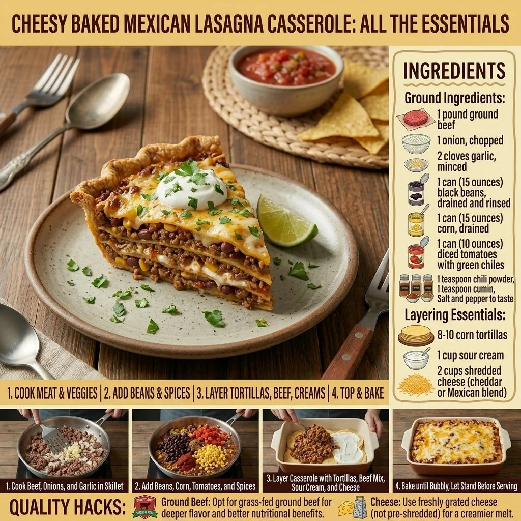 Cheesy Baked Mexican Lasagna Casserole