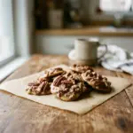 Delicious plate of easy vanilla pecan pralines ready to enjoy