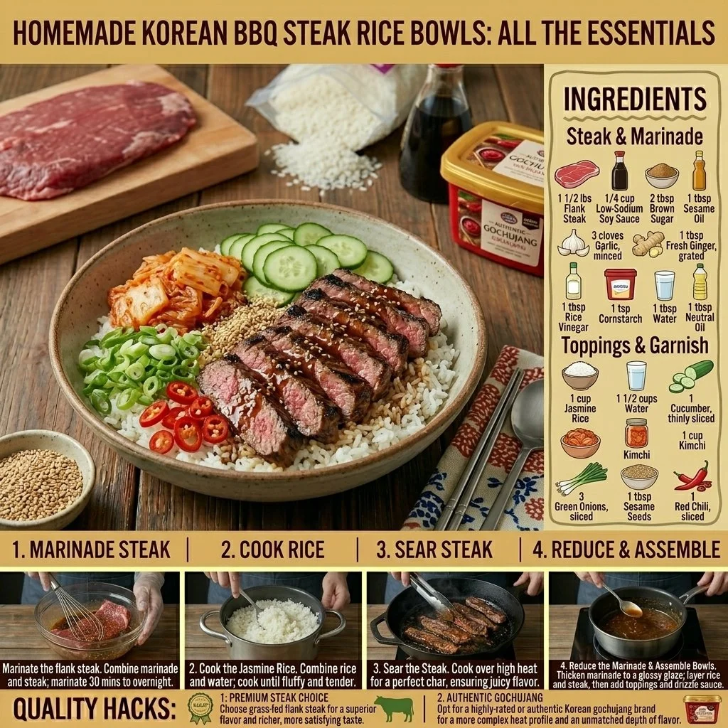 Korean BBQ Steak Rice Bowls