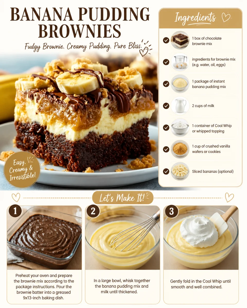 Banana Pudding Brownies