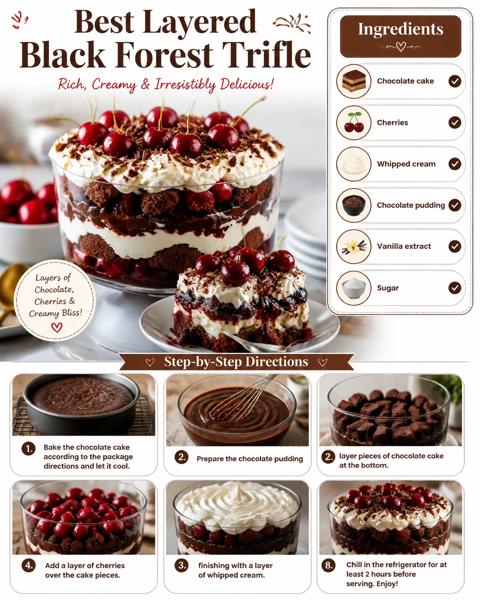 Best Layered Black Forest Trifle