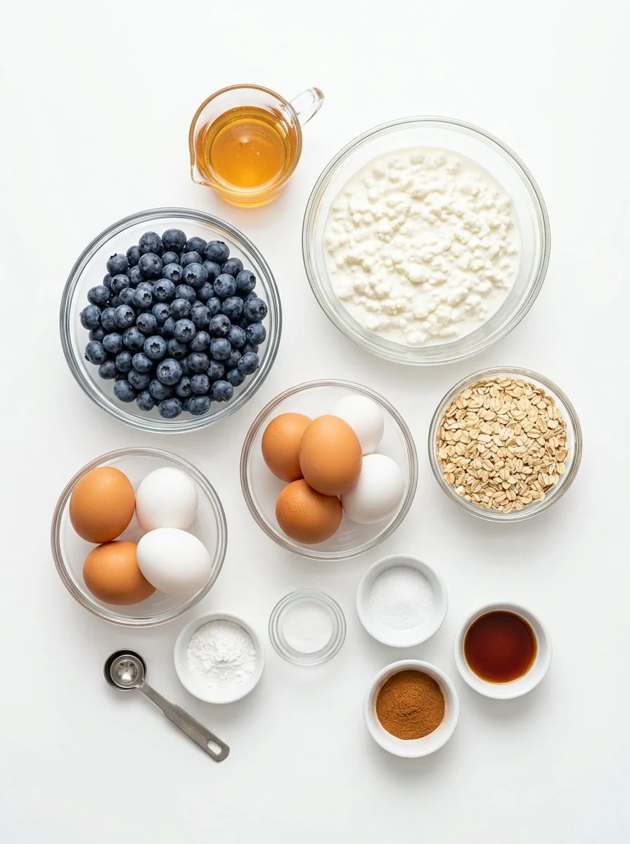 Blueberry Cottage Cheese Breakfast Bake