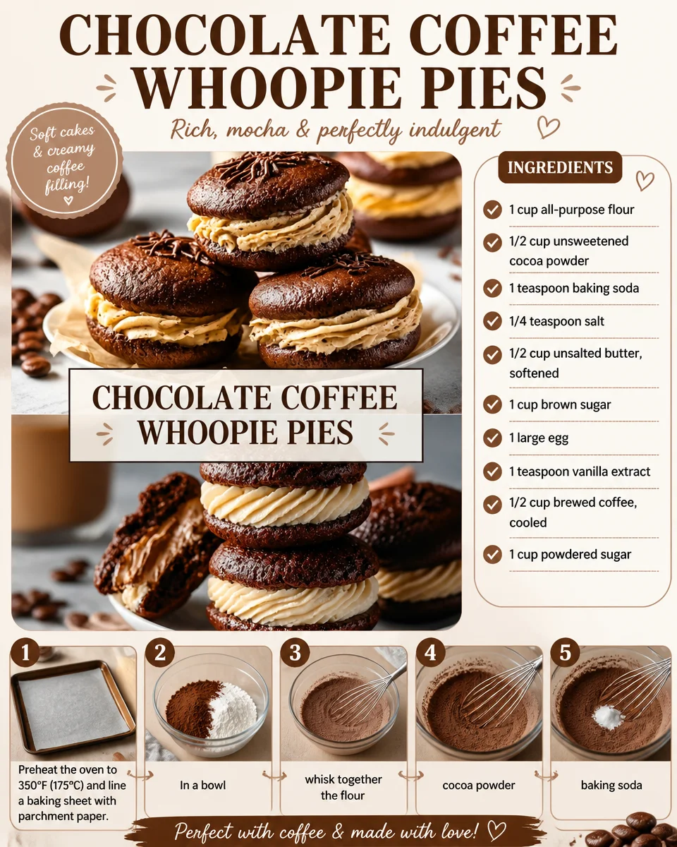 Chocolate Coffee Whoopie Pies