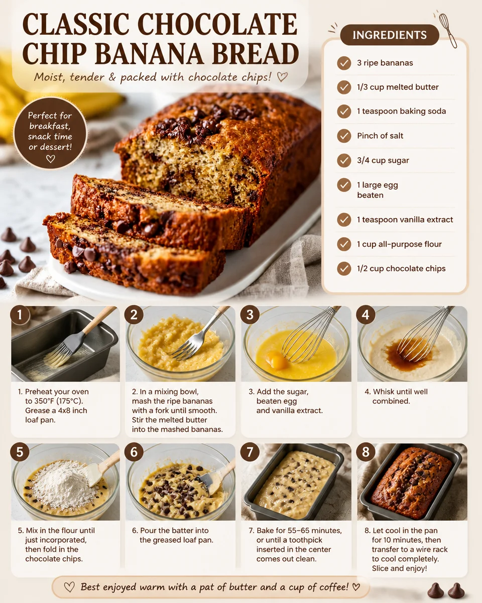 Classic Chocolate Chip Banana Bread