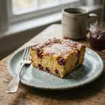 Cottage Cheese Cranberry Orange Breakfast Bake served in a dish