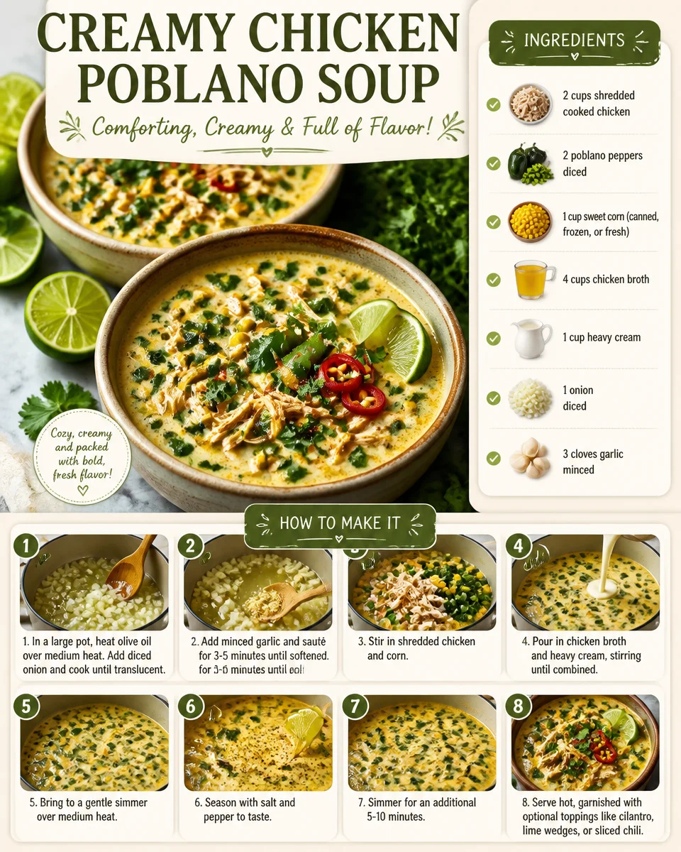 Creamy Chicken Poblano Soup
