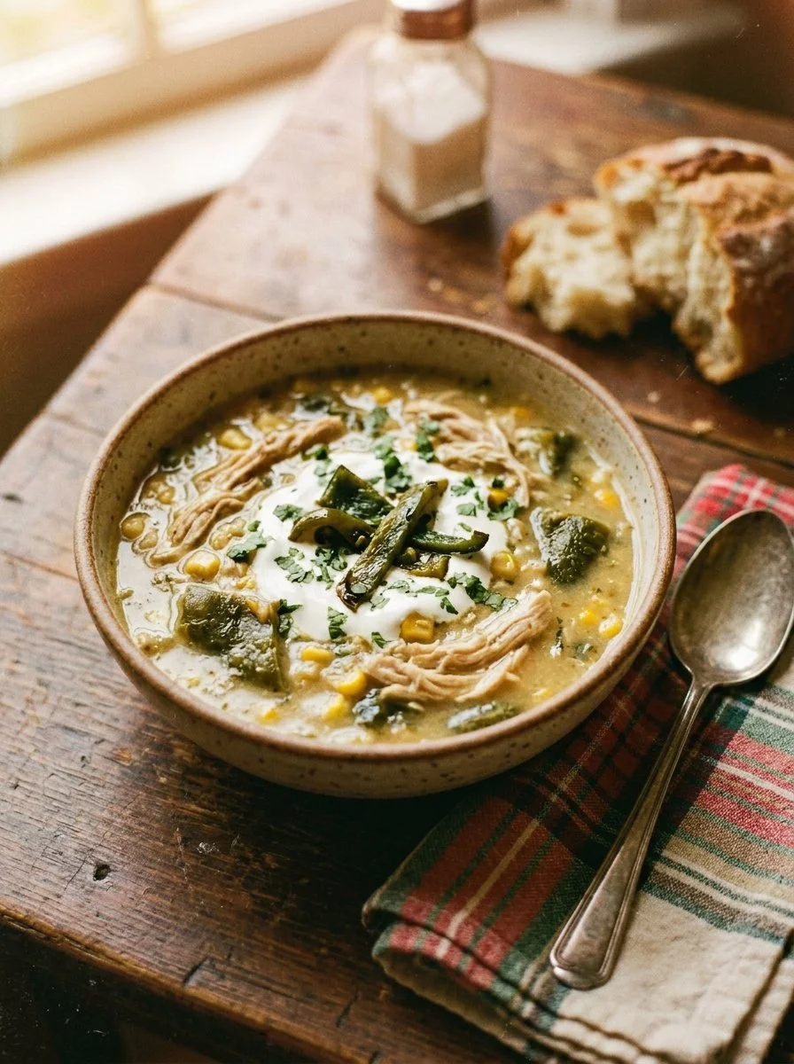 Creamy Chicken Poblano Soup