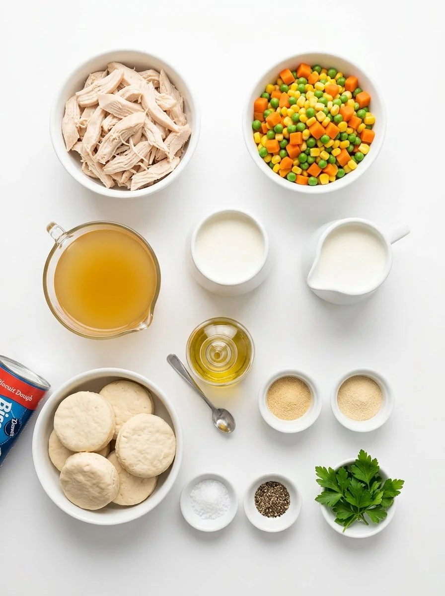 Easy Chicken and Dumplings with Biscuits