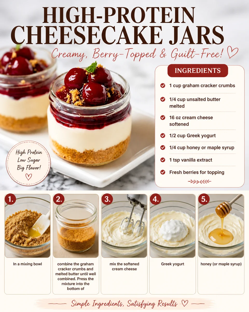 High-Protein Cheesecake Jars