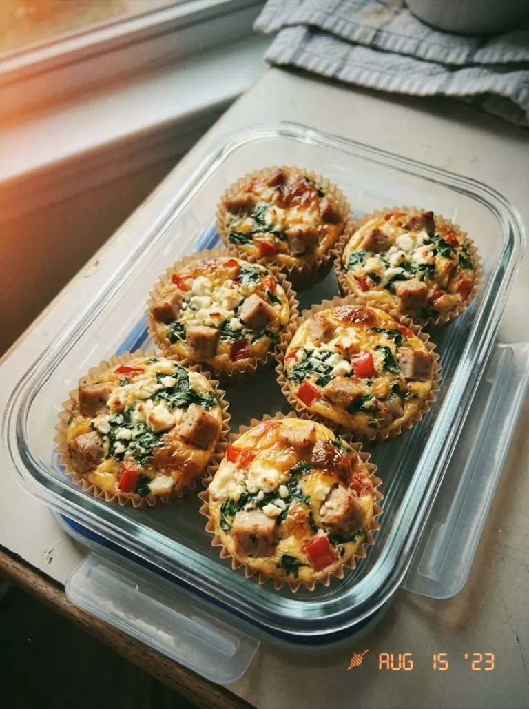 High protein egg bites in a bowl, ideal for a quick and healthy meal.