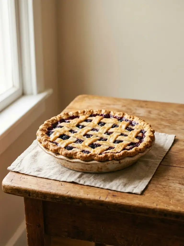 Delicious Hillbilly Pie served on a rustic wooden table with fresh ingredients.