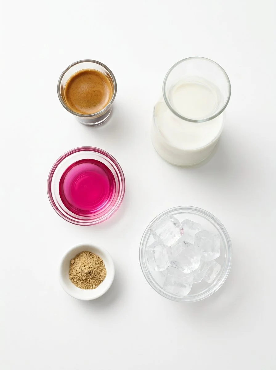 Iced Cardamom Rose Latte