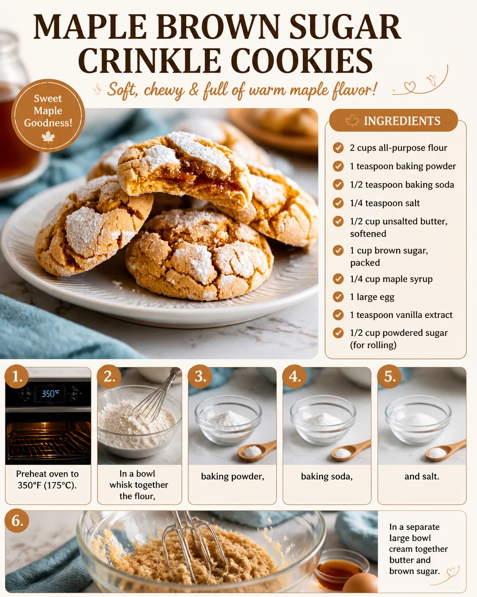 Maple Brown Sugar Crinkle Cookies