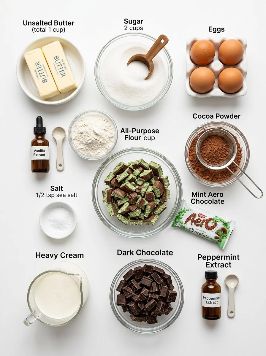 Mint Aero Brownies