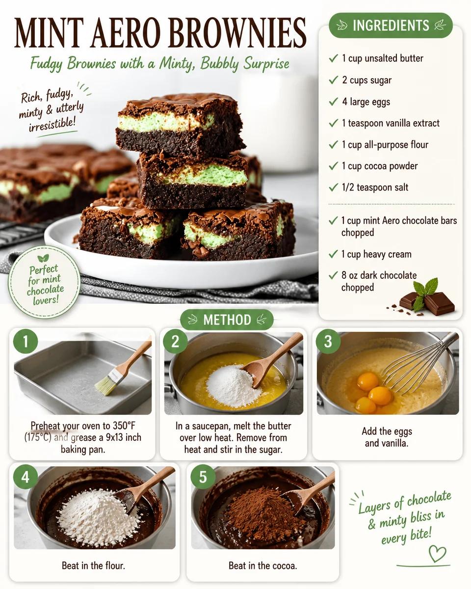 Mint Aero Brownies