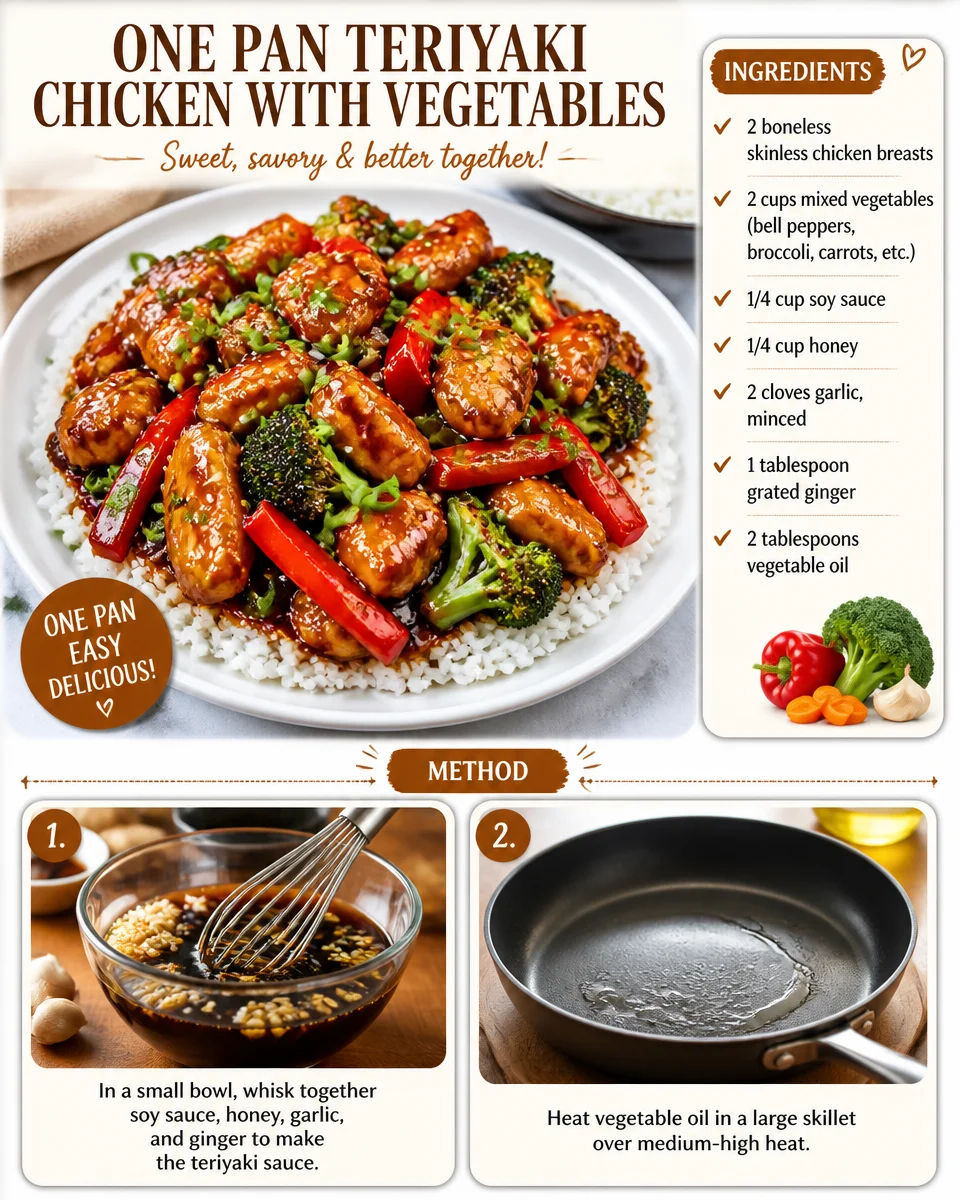 One Pan Teriyaki Chicken With Vegetables