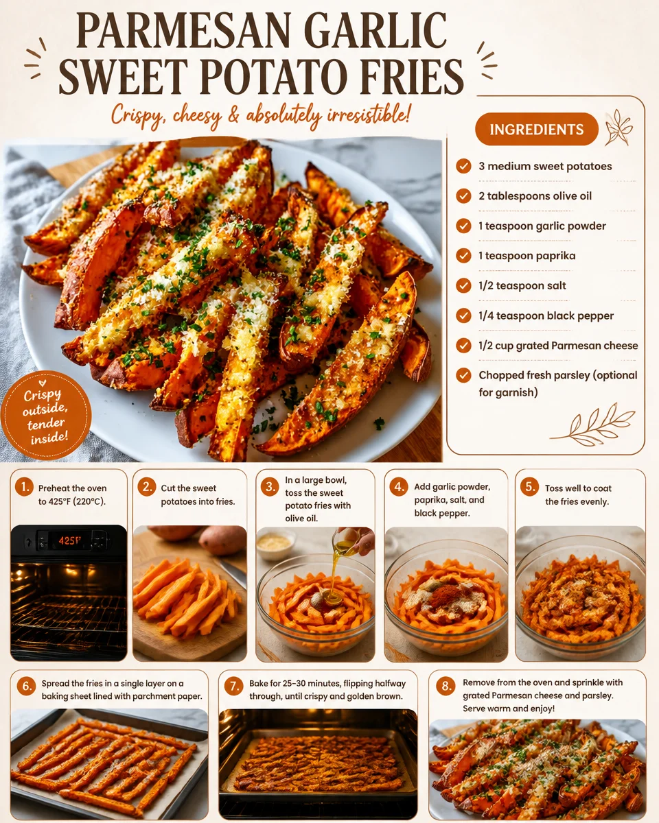Parmesan Garlic Sweet Potato Fries