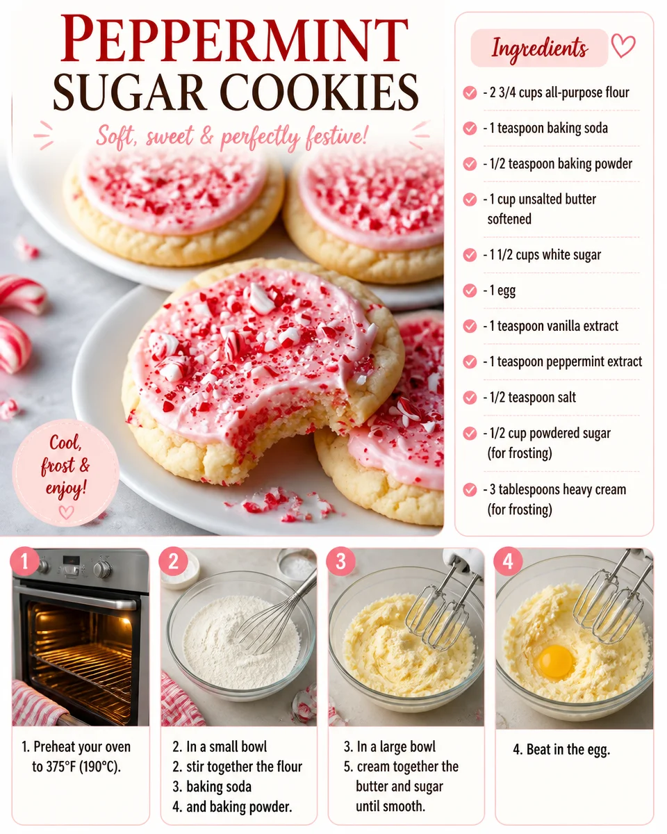 Peppermint Sugar Cookies