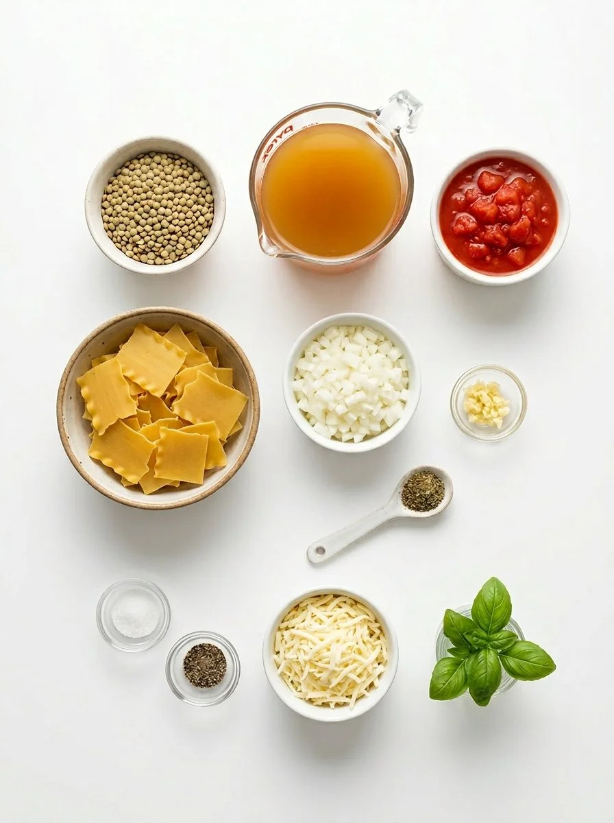 Quick Lentil Lasagna Soup