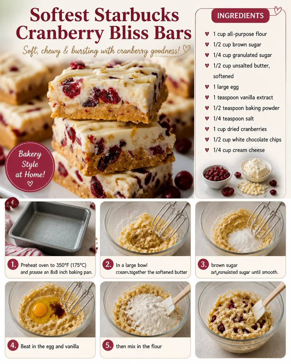 Softest Starbucks Cranberry Bliss Bars