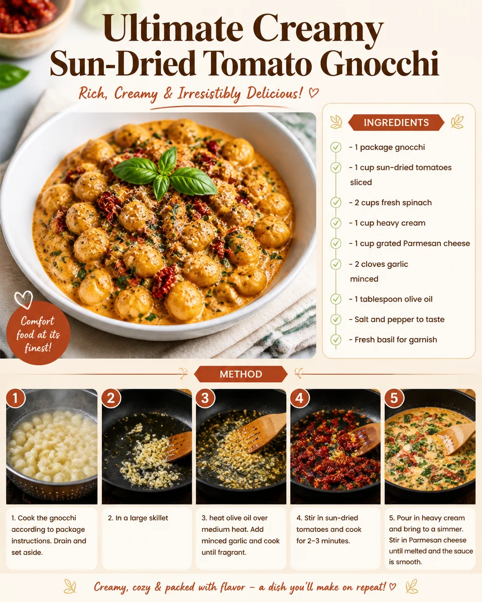 Ultimate Creamy Sun-Dried Tomato Gnocchi