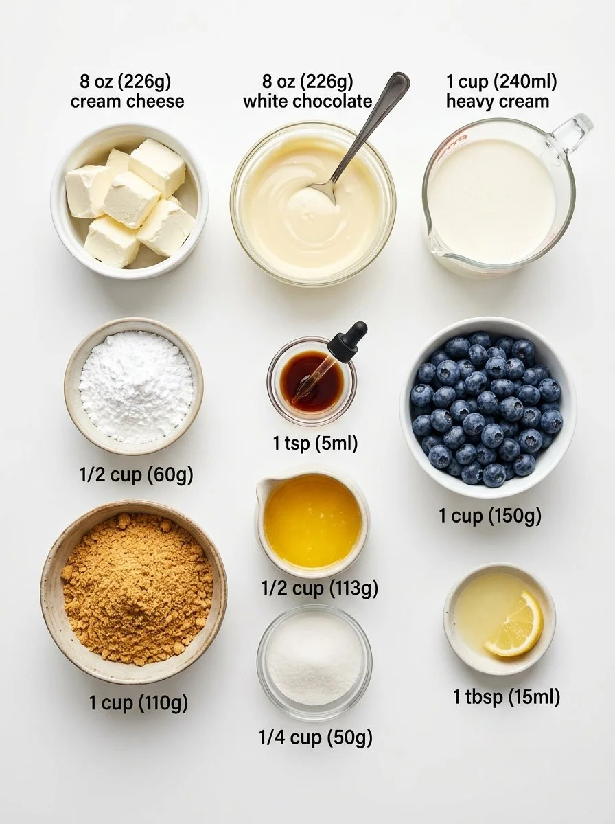 White Chocolate Blueberry Cheesecake